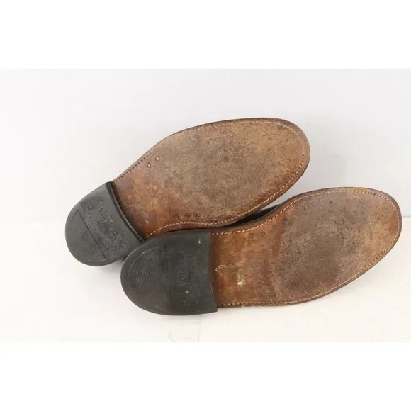 Vintage Florsheim Imperial Kenmoor 5 Nail Calf Leather Dress Shoes Mens 9.5 - Picture 8 of 11